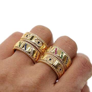 ATJMLADYJEWELRY Lucky Turkish Evil Eye Ring for Women
