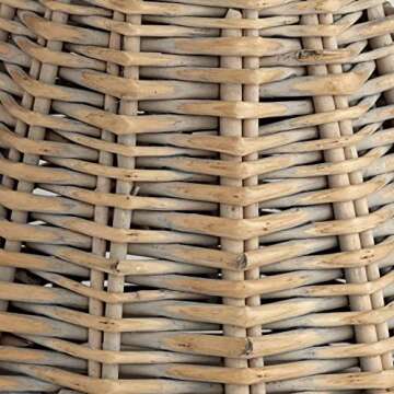 Set of 6 Empire Chandelier Shades - Elegant Wicker Weave