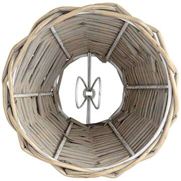 Set of 6 Empire Chandelier Shades - Elegant Wicker Weave