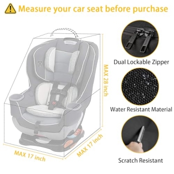 YOREPEK Padded Car Seat Travel Backpack Airplane Essential