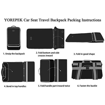 YOREPEK Padded Car Seat Travel Backpack Airplane Essential