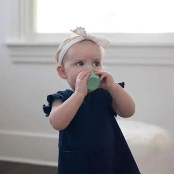 ezpz Tiny Cup (Sage) - Silicone Training Cup for Infants