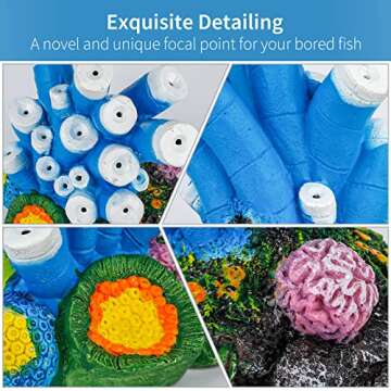 Uniclife Aquarium Ornament Bubbler with 6.5 ft. Airline Tubing, Air Stone and Air Valve Connector for Fish Tank Decoration