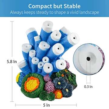 Uniclife Aquarium Ornament Bubbler with 6.5 ft. Airline Tubing, Air Stone and Air Valve Connector for Fish Tank Decoration