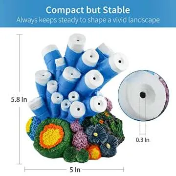 Uniclife Aquarium Ornament Bubbler with 6.5 ft. Airline Tubing, Air Stone and Air Valve Connector for Fish Tank Decoration