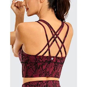 CRZ Yoga Women's Strappy Longline Sports Bra for Comfort
