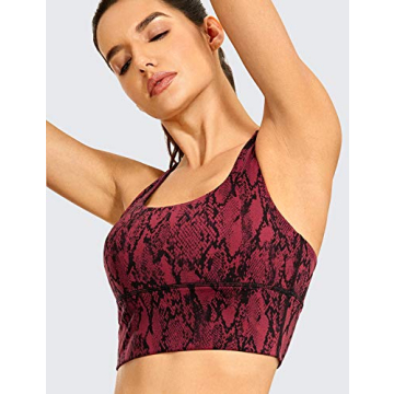 CRZ Yoga Women's Strappy Longline Sports Bra for Comfort