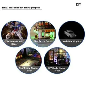 Evemodel L0603M 120pcs Pre-Wired SMD LED 0603 Light Emitting Diode 12V Micro Litz Wired Leads Mix 6 Colors for DIY Manual Model Toy Decoration