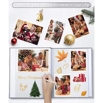Popotop Self Adhesive Photo Album for 4x6 5x7 8x10 Pictures