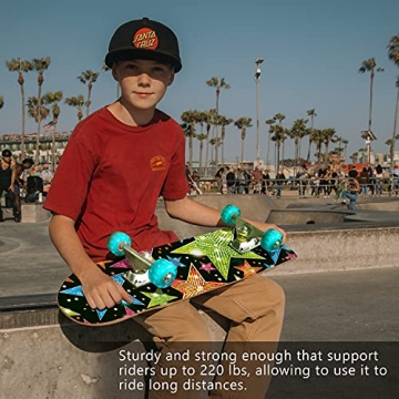 FlyFlash Skateboard - Durable Complete Board for Beginners