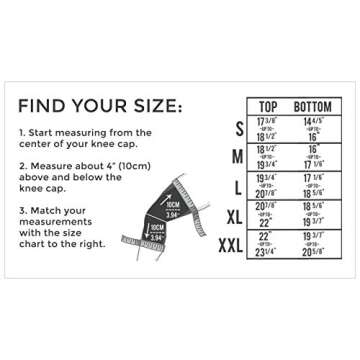 365Warrior Compression Knee Sleeve with Silicone Insert (L - Large)