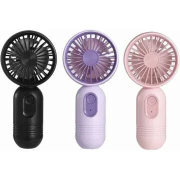 Cute Mini Portable Fans 3 Pack for Girls