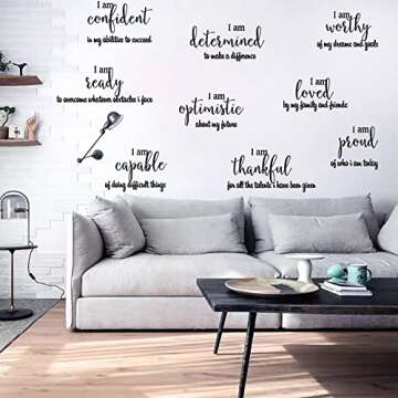 9 Pieces Inspirational Wall Decals - Motivational Vinyl Stickers for Any Room