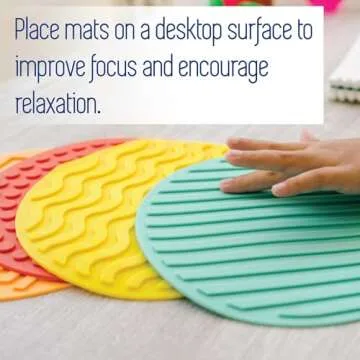 Sensory Genius Sensory Mats for Children & Adults - 4 Large Tactile Sensory Mats - Sensory Room Must Haves, Calming Corner Sensory Tiles Stress Toy - Also Great Sensory Floor Tiles