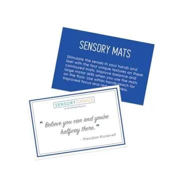 Sensory Genius Sensory Mats for Children & Adults - 4 Large Tactile Sensory Mats - Sensory Room Must Haves, Calming Corner Sensory Tiles Stress Toy - Also Great Sensory Floor Tiles