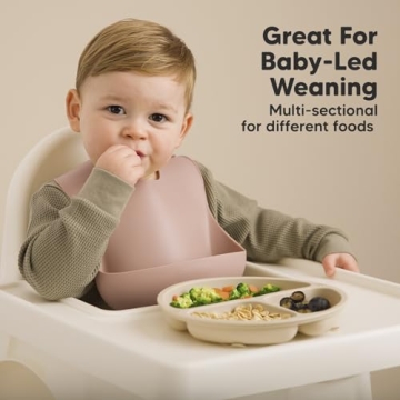 KeaBabies Silicone Suction Plates with Lids - Perfect for Toddlers