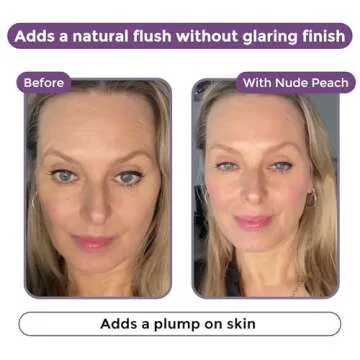 Rumi Cosmetiques BloomBlush+ Multipurpose Color Stick For Older Women - Blush, Lipstick & Contour in 1- Radiant, Healthy Glow & Nourishing Formula - For Sensitive Skin (Nude Peach, Regular)