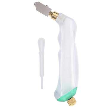 Handheld Alloy Pistol Grip Oil Feed Glass Cutter Set Tile Mirror Cutting Tool for Cutting Ceramic Ti...