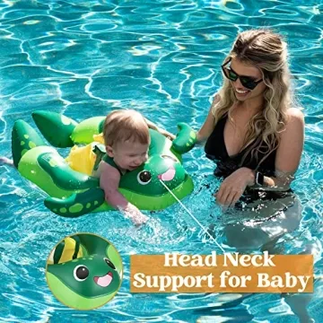 Sloosh Baby Swimming Float with Sun Canopy for Infants