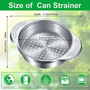 Tuna Can Strainer Stainless Steel for Easy Draining