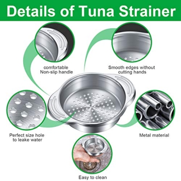 Tuna Can Strainer Stainless Steel for Easy Draining