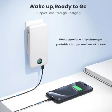 Powerful Portable Charger with Built-in Cables 13800mAh