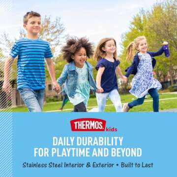 THERMOS FUNTAINER Water Bottle with Straw - 12 Ounce - Kids Stainless Steel Vacuum Insulated Water Bottle with Lid, Paw Patrol