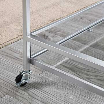 FirsTime Silver Delilah Bar Cart - Chic Mobile Mini Bar