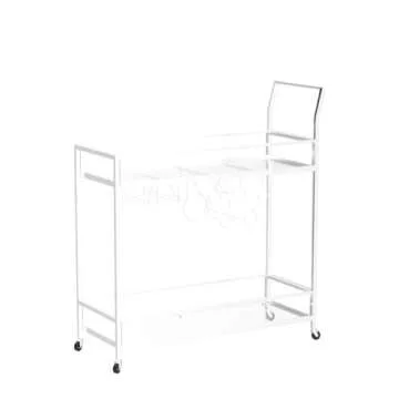FirsTime Silver Delilah Bar Cart - Chic Mobile Mini Bar