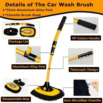 15° Curved Car Wash Brush for Easy Vehicle Cleaning