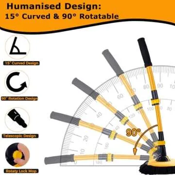 15° Curved Car Wash Brush for Easy Vehicle Cleaning