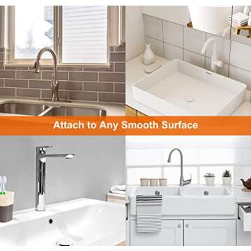 Self-Draining Sponge Holder with Suction Cup Installation, Sponge Organizer for Bathroom and Kitchen Sink, Dishwasher Safe Sponge Storage for Smiley Round Sponges (No Sponges Included) 1-Pack