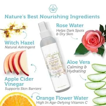 Hydrating Facial Toner with Rose Water & Apple Cider Vinegar