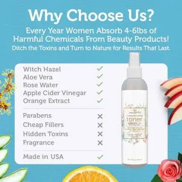 Hydrating Facial Toner with Rose Water & Apple Cider Vinegar