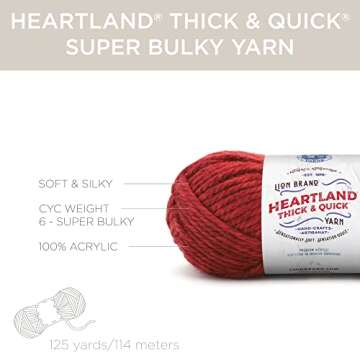 (3 Pack) Lion Brand Yarn Heartland Thick & Quick Bulky Yarn, Olympic