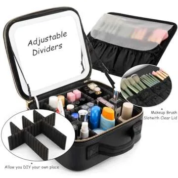Makeup Bag with Led Mirror-Travel Makeup Bag with Led Mirror is with Waterproof Design Travel Makeup Bag, Best Gift is Makeup Case With Lighted Mirror.Makeup Bag With Mirror 3 Color Scene (black)