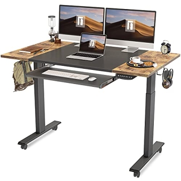 FEZIBO Electric Standing Desk with Keyboard Tray 55x24