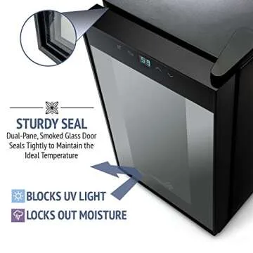 Ivation 18 Bottle Wine Cooler for Red and White Wines