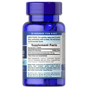 Puritan's Pride DHEA 50mg Supplement for Healthy Aging