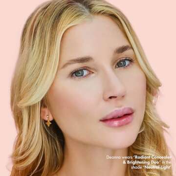 ICONIC LONDON Radiant Concealer & Brightening Duo | Creamy Liquid + Brightening Crayon Dual Ended Concealer, Cruelty Free, Vegan Makeup (Neutral Light) 0.08 oz