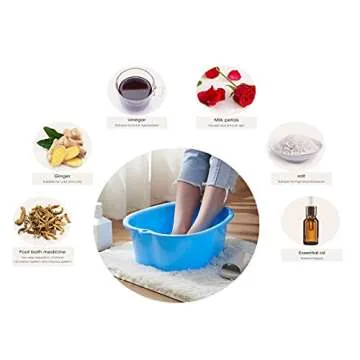 AMOBON Foot Soaking Bath Basin for Relaxation and Comfort