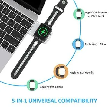 STOON Compatible with Apple Watch Charger, Portable Wireless Charger, 1000mAh Power Bank for Watch Series 7/6/5/4/3/2/1/Nike+