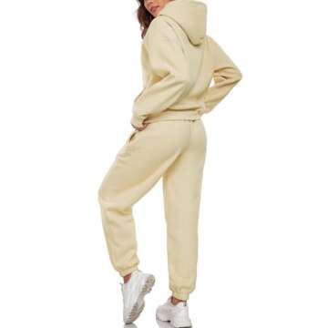HOTIAN Women's Cozy 2 Piece Sweatsuit Set for All Seasons