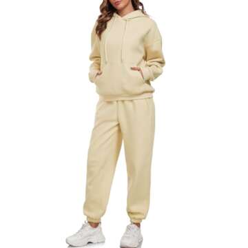 HOTIAN Women's Cozy 2 Piece Sweatsuit Set for All Seasons