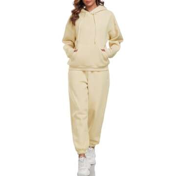 HOTIAN Women's Cozy 2 Piece Sweatsuit Set for All Seasons