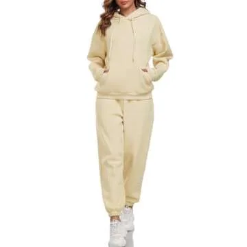 HOTIAN Women's Cozy 2 Piece Sweatsuit Set for All Seasons