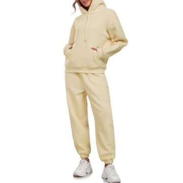HOTIAN Women's Cozy 2 Piece Sweatsuit Set for All Seasons