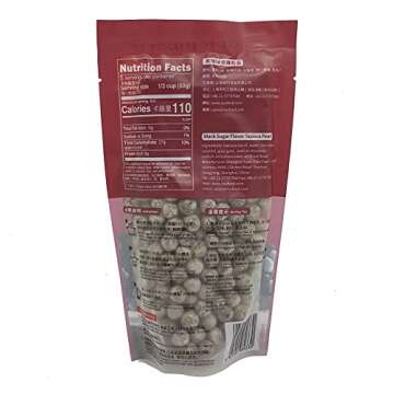 WuFuYuan 3-Pack BLACK Boba Tapioca Pearls with 1 Pack of 50 Wide Straws Individually Wrapped Bubble Tea Ingredients with 1 Bonus Calendar Storage Bag Clip