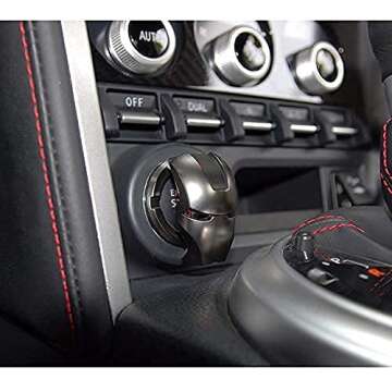 Iron Man Push Start Button Cover Anti Scratch 2 pc Set Universal Car Engine Decoration Cover Red and Black (Titanium Black, Red)