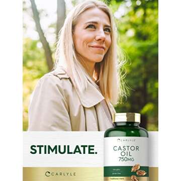 Carlyle Castor Oil 750mg | 200 Softgels | Traditional Herb | Non-GMO, Gluten Free Supplement